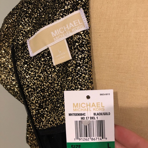 Michael Michael Kors Black and Gold Dress - Picture 4 of 5